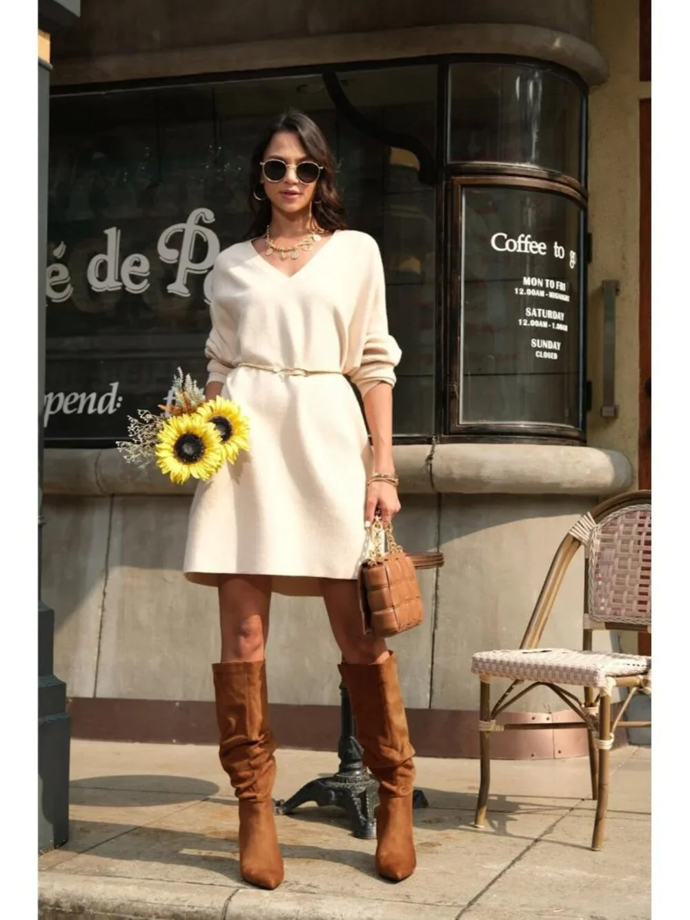 Women's Brown Suede Wide Calf Pointed Toe Side Zipper Slouchy Knee High Boots